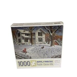 Bits And Pieces 1000 Piece Jigsaw Puzzle “ANGELS IN THE SNOW” New